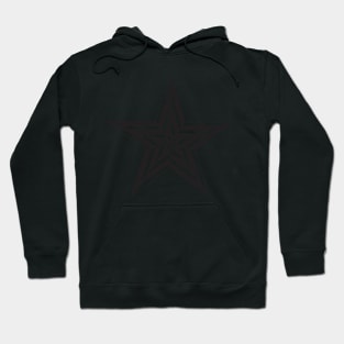 Stars black and transparent- concentric stars doodle design Hoodie